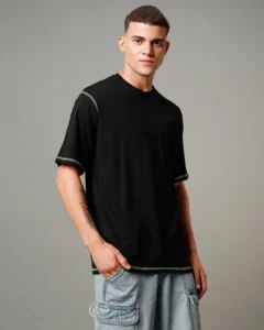 Men's Black Oversized T-shirt - Image 2