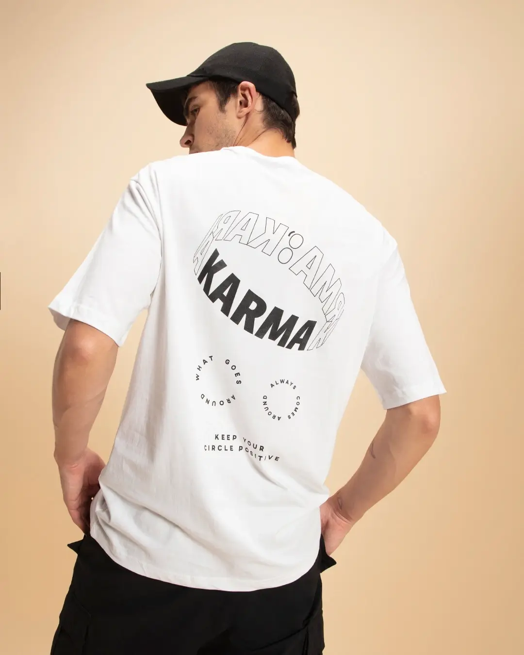 men-s-white-karma-circles-typography-oversized-t-shirt-489752-1681218931-1.webp Men's White Karma Circles Typography Oversized T-shirt - Image 1