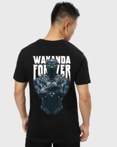 Men's Black The King Graphic Printed T-shirt - Image 3