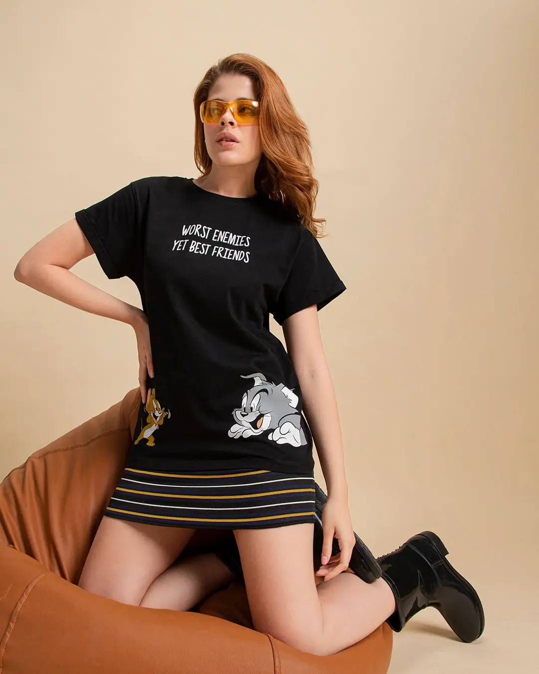 women-s-black-worst-enemies-boyfriend-t-shirt-381187-1679048814-1.webp Women's Black Worst Enemies Boyfriend T-shirt - Image 1